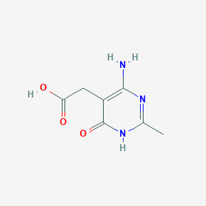 2-(4-Amino-2-methyl-6-oxo-1,6-dihydropyrimidin-5-yl)acetic acid