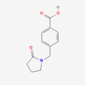 molecular formula C12H13NO3 B2466537 4-[(2-oxopyrrolidin-1-yl)methyl]benzoic Acid CAS No. 852934-02-2