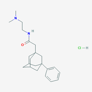 molecular formula C22H33ClN2O B2466543 N-[2-(Dimethylamino)ethyl]-2-(3-phenyladamantan-1-YL)acetamide hydrochloride CAS No. 1049788-59-1