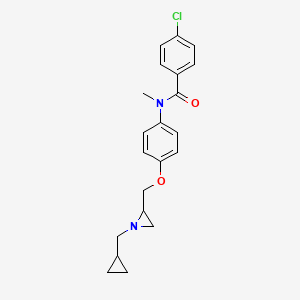 4-Chloro-N-[4-[[1-(cyclopropylmethyl)aziridin-2-yl]methoxy]phenyl]-N-methylbenzamide