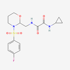 N'-cyclopropyl-N-[[3-(4-fluorophenyl)sulfonyl-1,3-oxazinan-2-yl]methyl]oxamide