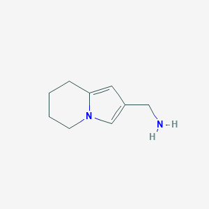 molecular formula C9H14N2 B2466549 (5,6,7,8-Tetrahydroindolizin-2-yl)methanamine CAS No. 1513831-40-7