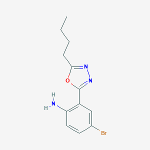 4-Bromo-2-(5-butyl-1,3,4-oxadiazol-2-yl)aniline