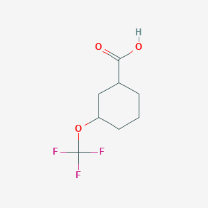 molecular formula C8H11F3O3 B2466577 3-(三氟甲氧基)环己烷-1-羧酸 CAS No. 1823895-51-7