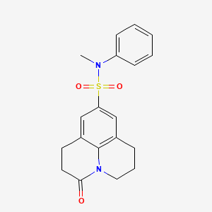 N-methyl-3-oxo-N-phenyl-1,2,3,5,6,7-hexahydropyrido[3,2,1-ij]quinoline-9-sulfonamide
