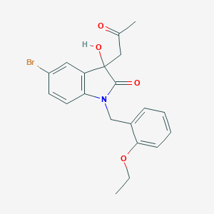 5-bromo-1-(2-ethoxybenzyl)-3-hydroxy-3-(2-oxopropyl)-1,3-dihydro-2H-indol-2-one