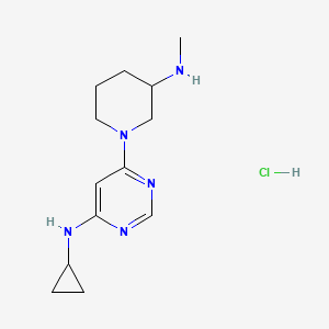 molecular formula C13H22ClN5 B2466593 N-Cyclopropyl-6-(3-(methylamino)piperidin-1-yl)pyrimidin-4-amine hydrochloride CAS No. 1353953-44-2