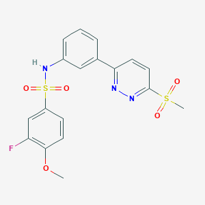 3-fluoro-4-methoxy-N-(3-(6-(methylsulfonyl)pyridazin-3-yl)phenyl)benzenesulfonamide