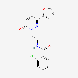 2-chloro-N-(2-(3-(furan-2-yl)-6-oxopyridazin-1(6H)-yl)ethyl)benzamide