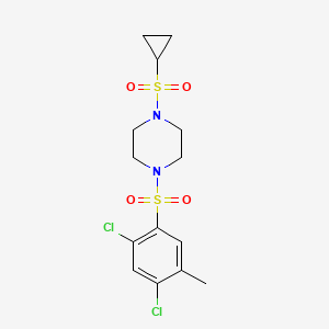 1-(Cyclopropylsulfonyl)-4-((2,4-dichloro-5-methylphenyl)sulfonyl)piperazine