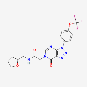 2-(7-oxo-3-(4-(trifluoromethoxy)phenyl)-3H-[1,2,3]triazolo[4,5-d]pyrimidin-6(7H)-yl)-N-((tetrahydrofuran-2-yl)methyl)acetamide