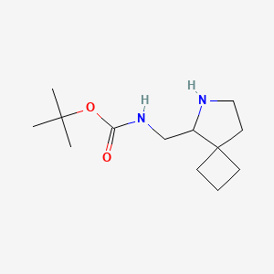 molecular formula C13H24N2O2 B2466613 tert-Butyl ((6-azaspiro[3.4]octan-5-yl)methyl)carbamate CAS No. 2167289-18-9