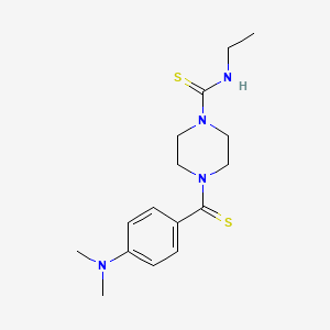 4-[4-(dimethylamino)benzenecarbothioyl]-N-ethylpiperazine-1-carbothioamide