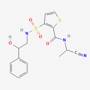 N-(1-Cyanoethyl)-3-[(2-hydroxy-2-phenylethyl)sulfamoyl]thiophene-2-carboxamide