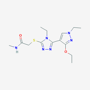 2-((5-(3-ethoxy-1-ethyl-1H-pyrazol-4-yl)-4-ethyl-4H-1,2,4-triazol-3-yl)thio)-N-methylacetamide