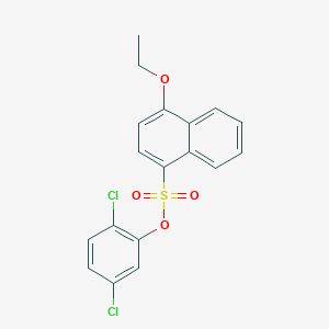 molecular formula C18H14Cl2O4S B2466642 2,5-Dichlorophenyl 4-ethoxynaphthalene-1-sulfonate CAS No. 2305531-14-8