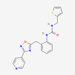 1-(2-((3-(Pyridin-4-yl)-1,2,4-oxadiazol-5-yl)methyl)phenyl)-3-(thiophen-2-ylmethyl)urea