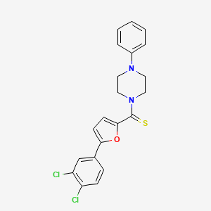 B2466661 (5-(3,4-Dichlorophenyl)furan-2-yl)(4-phenylpiperazin-1-yl)methanethione CAS No. 301338-98-7