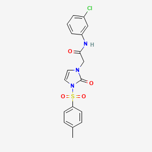 N-(3-chlorophenyl)-2-[3-(4-methylphenyl)sulfonyl-2-oxoimidazol-1-yl]acetamide