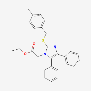 ethyl 2-{2-[(4-methylbenzyl)sulfanyl]-4,5-diphenyl-1H-imidazol-1-yl}acetate