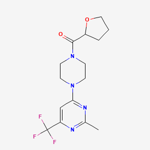(4-(2-Methyl-6-(trifluoromethyl)pyrimidin-4-yl)piperazin-1-yl)(tetrahydrofuran-2-yl)methanone