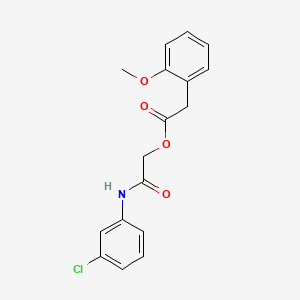 molecular formula C17H16ClNO4 B2466675 [2-(3-Chloroanilino)-2-oxoethyl] 2-(2-methoxyphenyl)acetate CAS No. 1794776-62-7