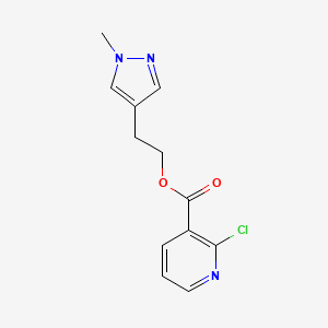molecular formula C12H12ClN3O2 B2466679 2-(1-methyl-1H-pyrazol-4-yl)ethyl 2-chloropyridine-3-carboxylate CAS No. 1424546-59-7
