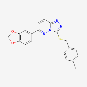 6-(2H-1,3-benzodioxol-5-yl)-3-{[(4-methylphenyl)methyl]sulfanyl}-[1,2,4]triazolo[4,3-b]pyridazine