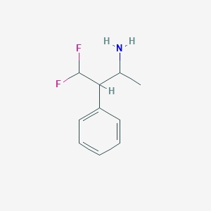 molecular formula C10H13F2N B2466693 4,4-Difluoro-3-phenylbutan-2-amine CAS No. 2248365-98-0