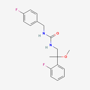 molecular formula C18H20F2N2O2 B2466705 1-(4-Fluorobenzyl)-3-(2-(2-fluorophenyl)-2-methoxypropyl)urea CAS No. 1797559-98-8