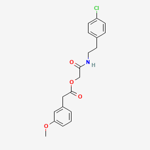 molecular formula C19H20ClNO4 B2466712 2-{[2-(4-Chlorophenyl)ethyl]amino}-2-oxoethyl (3-methoxyphenyl)acetate CAS No. 1003540-46-2