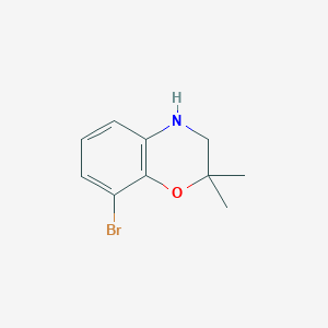 molecular formula C10H12BrNO B2466722 8-bromo-2,2-dimethyl-3,4-dihydro-2H-benzo[1,4]oxazine CAS No. 853683-76-8