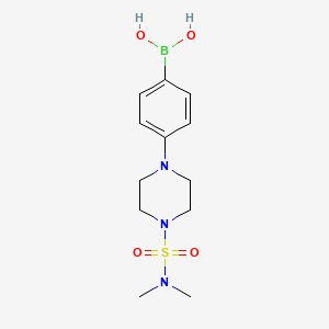 molecular formula C12H20BN3O4S B2466724 4-[4-(二甲基氨磺酰)哌嗪-1-基]苯硼酸 CAS No. 2377607-70-8