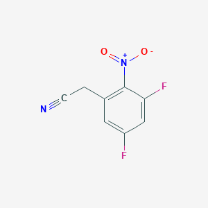 molecular formula C8H4F2N2O2 B2466735 3,5-Difluoro-2-nitrophenylacetonitrile CAS No. 1550550-56-5