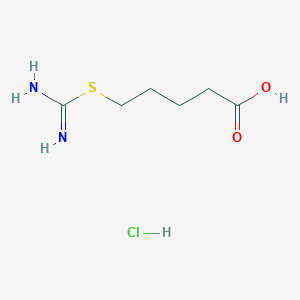 molecular formula C6H13ClN2O2S B2466738 5-(Carbamimidoylthio)pentanoic acid hydrochloride CAS No. 31064-56-9