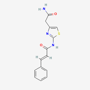 N-(4-(2-amino-2-oxoethyl)thiazol-2-yl)cinnamamide