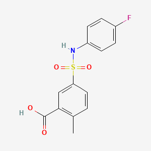5-[(4-Fluorophenyl)sulfamoyl]-2-methylbenzoic acid