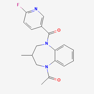 1-[5-(6-fluoropyridine-3-carbonyl)-3-methyl-2,3,4,5-tetrahydro-1H-1,5-benzodiazepin-1-yl]ethan-1-one