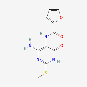 N-(4-amino-2-(methylthio)-6-oxo-1,6-dihydropyrimidin-5-yl)furan-2-carboxamide
