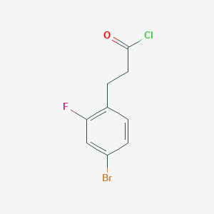 molecular formula C9H7BrClFO B2466755 3-(4-溴-2-氟苯基)丙酰氯 CAS No. 1021939-75-2