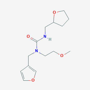 molecular formula C14H22N2O4 B2466757 1-(Furan-3-ylmethyl)-1-(2-methoxyethyl)-3-((tetrahydrofuran-2-yl)methyl)urea CAS No. 2034500-29-1