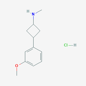 molecular formula C12H18ClNO B2466766 (1r,3r)-3-(3-甲氧基苯基)-N-甲基环丁烷-1-胺盐酸盐 CAS No. 1909287-09-7