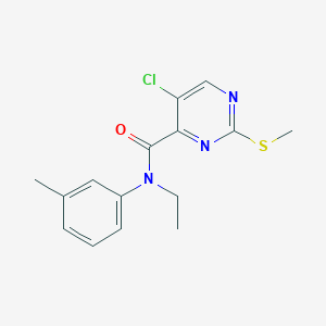 molecular formula C15H16ClN3OS B2466779 5-氯-N-乙基-2-(甲硫基)-N-(间甲苯基)嘧啶-4-甲酰胺 CAS No. 898648-49-2