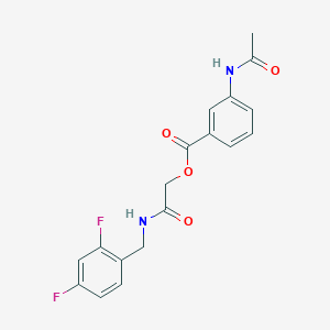 2-((2,4-Difluorobenzyl)amino)-2-oxoethyl 3-acetamidobenzoate