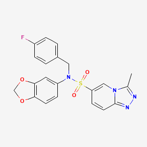 N~6~-(1,3-benzodioxol-5-yl)-N~6~-(4-fluorobenzyl)-3-methyl[1,2,4]triazolo[4,3-a]pyridine-6-sulfonamide