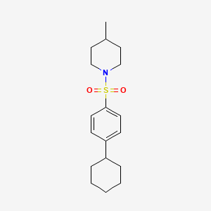 molecular formula C18H27NO2S B2466812 1-(4-Cyclohexylphenyl)sulfonyl-4-methylpiperidine CAS No. 431069-52-2