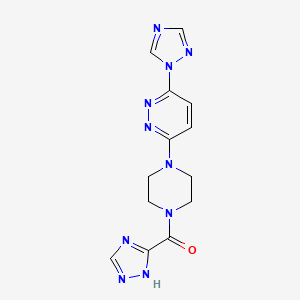 (4-(6-(1H-1,2,4-triazol-1-yl)pyridazin-3-yl)piperazin-1-yl)(1H-1,2,4-triazol-5-yl)methanone