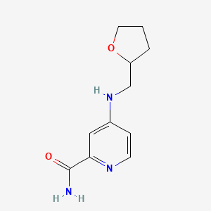 molecular formula C11H15N3O2 B2466814 4-[(Oxolan-2-ylmethyl)imino]-1,4-dihydropyridine-2-carboxamide CAS No. 1155069-95-6