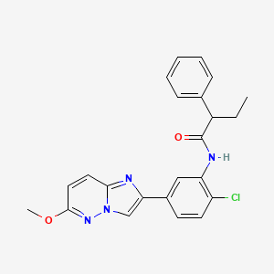 molecular formula C23H21ClN4O2 B2466823 N-(2-chloro-5-(6-methoxyimidazo[1,2-b]pyridazin-2-yl)phenyl)-2-phenylbutanamide CAS No. 946268-45-7