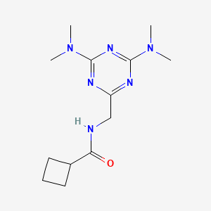 N-((4,6-bis(dimethylamino)-1,3,5-triazin-2-yl)methyl)cyclobutanecarboxamide